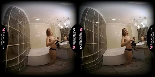 bathroom masturbation, virtual reality, 3d, babe