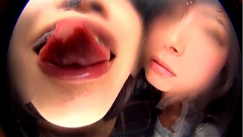 lesbian spit kiss