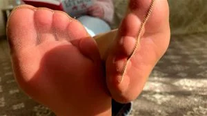 Nylon feet tease thumbnail