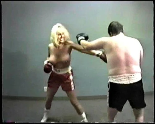 mature, mixed boxing, topless boxing, babe