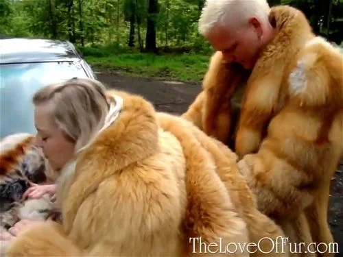fur, masturbation, outdoor, fur coat