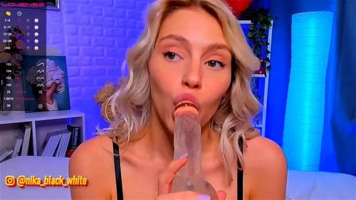 blonde, solo, blowjob, toy
