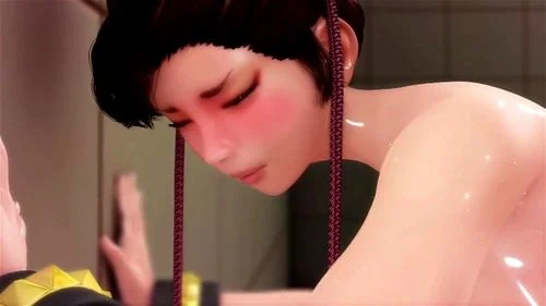 3d animation, blowjob, chun li, asian