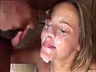 Poppy Morgan gets a bukkake facial Poppy Morgan gets a bukkake facial