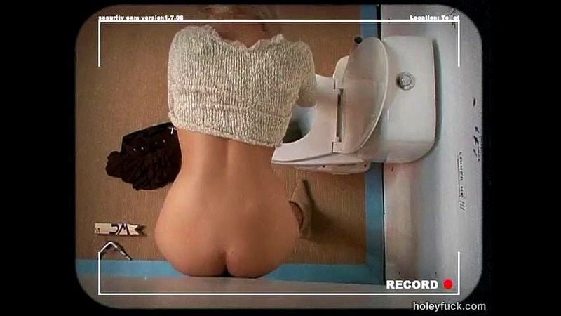 Blonde Finds Dick in Public Toilet and Having Pussy Pounded