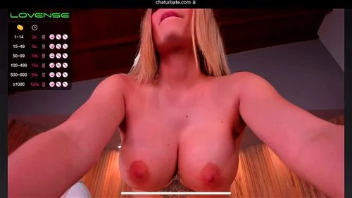 big tits, blonde bombshell, masturbation, cam