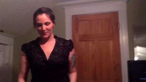 Wife getting ready for date without husband