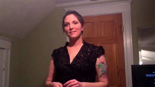 Wife getting ready for date without husband