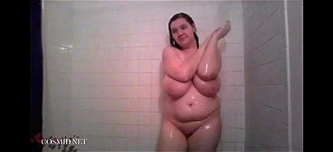 Big boobs in shower