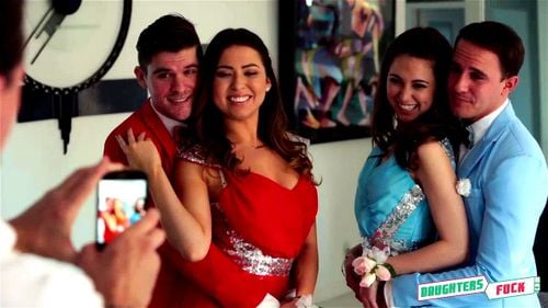 Melissa Moore and Riley Reid celebrating their prom night
