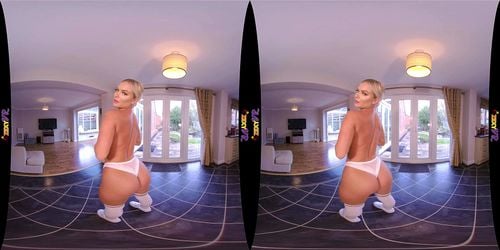 virtual reality, blonde, vr, big ass