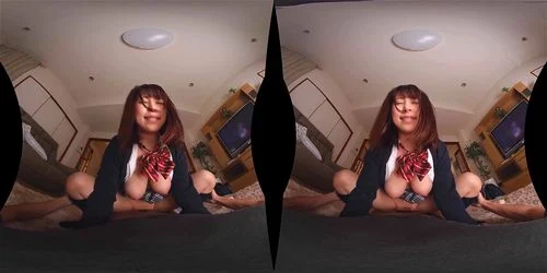 virtual reality, vr, busty japanese girl, big tits