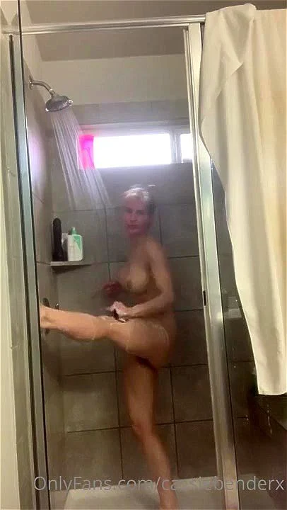 small tits, toy, shower, shower tease