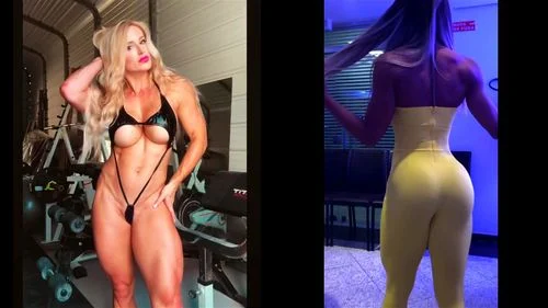 fitness babe, muscle babe, compilation, muscular