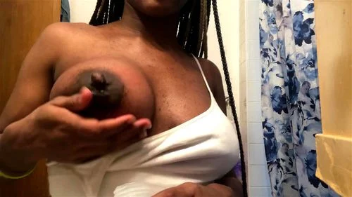 ebony, big tits, breastmilk, lactating