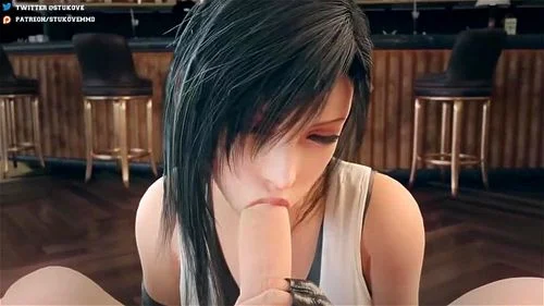 Final Fantasy VII Remake - Hot Tifa Lockhart - Part 2: Blowjob, Hd Porn & Compilation Porn