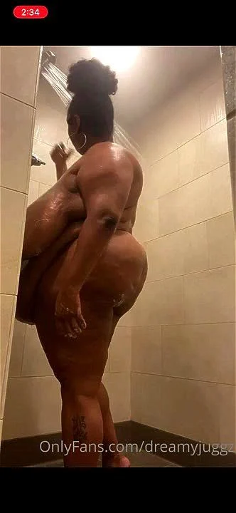 ebony, bath, big tits, big ass