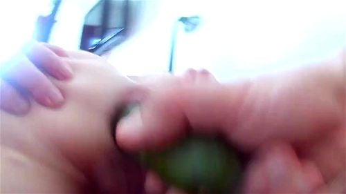cucumber anal, amateur, anal, anal play