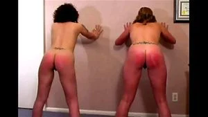 2 girls spanked severely with the lexan paddle