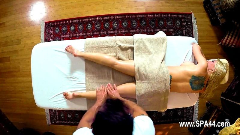 charming babes on special massage bed