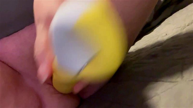 Cumming on my banana toy