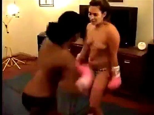 big ass, topless, boxing, big tits