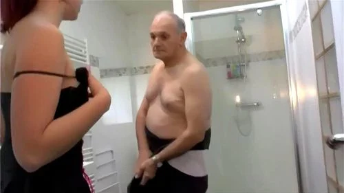 small tits, grandpa, hard, blowjob