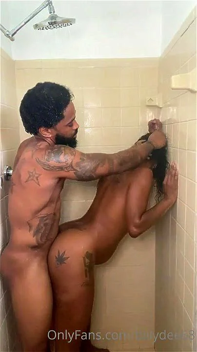 ebony shower, doggy, shower fuck, hardcore