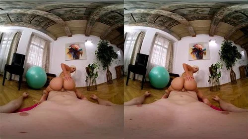 virtual reality, vr, big tits, blondie fesser vr