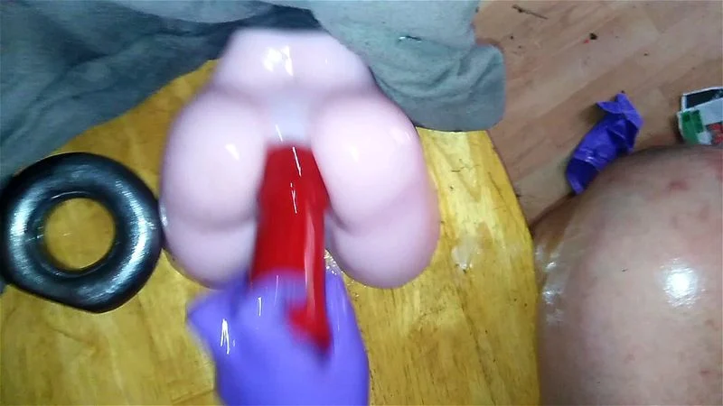 ALL MY MOTHERS LOVE - DOLLSEX - A - GAPING ASS HUGE RED DILDO GAPE!