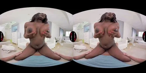 big tits, ebony, vr, virtual reality