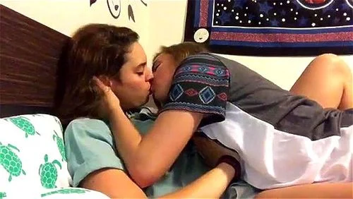 lesbian kissing, teens, brunette, girls
