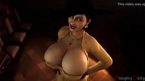 big tits, masturbation, lady dimitrescu, resident evil