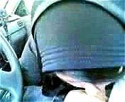 Girl socking a dick in the car!