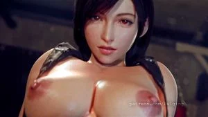 【Bulging_S】[3D-H短片-] 在蒂法的素股下高潮(Tifa Lockhart clip-on orgasm)