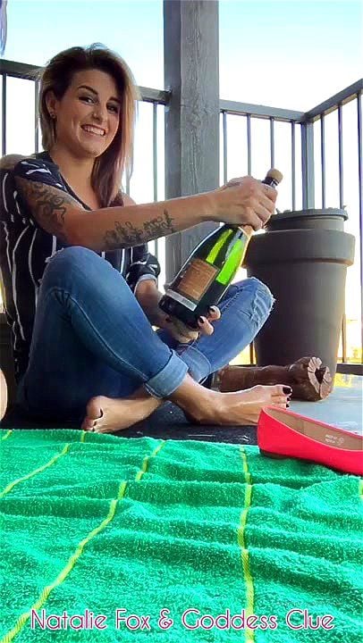 Lesbian Drink champagne in Flats: Feet Worship, Shoes & Shoes Worship Porn