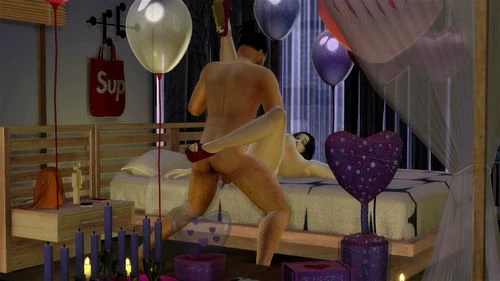 3d animation, anal, the sims 4, valentines day