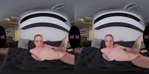 virtual reality, redhead, solo, vr porn