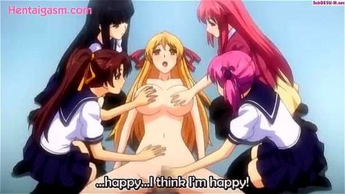 anime hentai, lesbian, hentai, groupsex