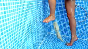 cute girl in shower