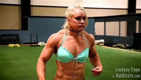 female muscle, blonde, mature, female bodybuilder
