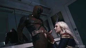 WickedPictures - Deadpool Fucks Captain Marvel Hard - Kenzie Taylor, Elena Koshka, Lacy Lennon