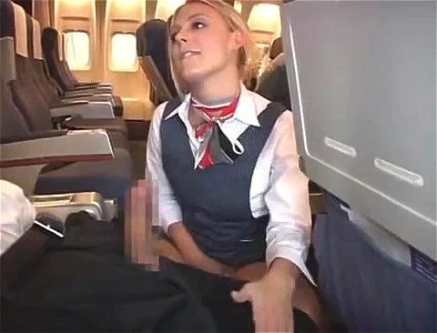big ass, stewardess, airplane, asian guy