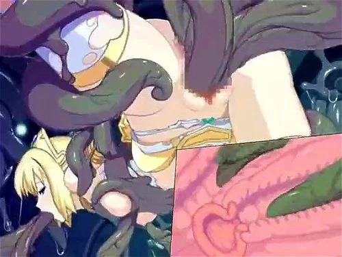 game, tentacle, double penetration, hentai anime