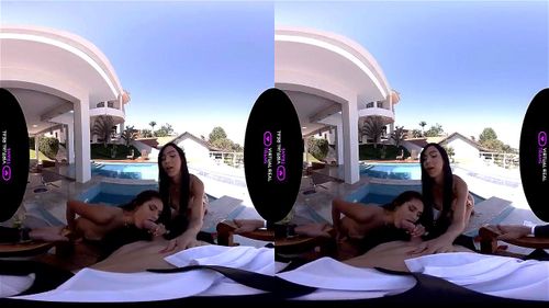 Yasmin Dornelles TTM VR threesome: Blowjob, Cowgirl & Big Tits Trans Porn - SpankBang