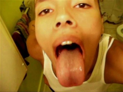 tongue fetish, ebony, black girl, solo