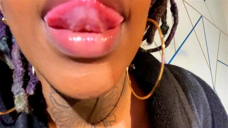 Tongue Fetish Ebony Solo ASMR