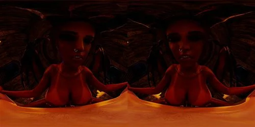 demon girl, virtual reality, big tits, big ass