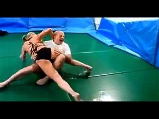 mixed wrestling, bbw, blonde, big ass