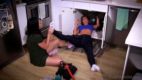 plumber, fetish, lesbian, tickling feet
